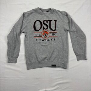 Oklahoma State OSU Cowboys Crewneck Sweatshirt Small Heather Gray NCAA CI Sport